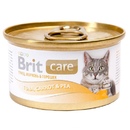 Brit Care консервы для кошек тунец морковь горошек