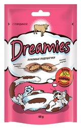 Dreamies лакомые подушечки для кошек с Говядиной