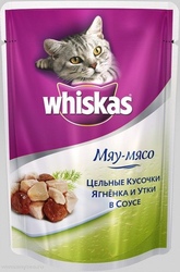 Whiskas Пауч д/кошек Ягненок/утка в собственном соку