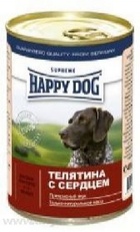 Happy Dog - Хэппи Дог консервы для собак (телятина и сердце)