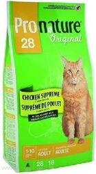 Pronature Original 28 сухой корм для взрослых кошек цыпленок