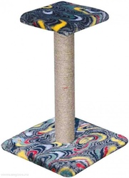 Зооник Когтеточка на подставке с полочкой 54 см (цветной мех) 340*340*540