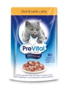 Prevital Premium Консервированный корм для кошек Кусочки в желе с уткой и ягненком