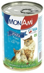 МонАми консервы для кошек Рыба кусочки в соусе
