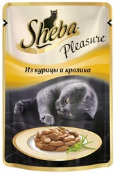 Sheba - Шеба плежер пауч для кошек курица/кролик