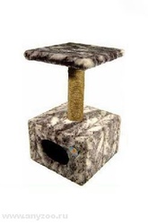 Зооник дом для кошки малый (цветной мех) 340*340*600