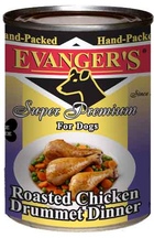 Evanger`s Hand-Packed Roasted Chicken Drummette консервы собак Плечо куриное обжаренное с овощами