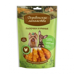 Деревенские лакомства для собак мини-пород Палочки куриные
