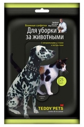 Teddy Pets Тедди Петс Влажные салфетки для уборки за животными
