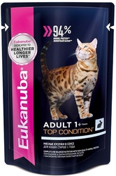 Eukanuba Cat Adult Пауч для взрослых кошек с Кроликом в соусе