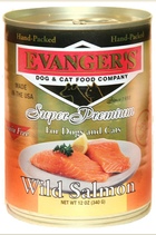 Evanger`s Hand-Packed беззерновые консервы для собак и кошек дикий лосось Упаковано вручную