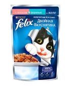 Felix Двойной вкус Пауч для кошек Лосось и Форель в желе