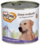 Мнямс Консервированный корм для собак Олья Подрида по-Барселонски,  мясное ассорти с морковью