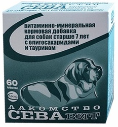 Ceva Витаминно-минеральная кормовая добавка для собак старше 7 лет с олигосахаридами и таурином
