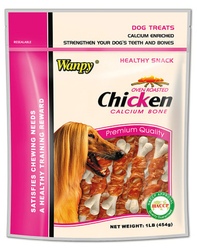 Wanpy Dog CE-08H Кальцинированная косточка для собак с кусочком курицы
