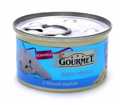 Gourmet Дары океана консервы для кошек Белая рыба