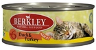 Berkley Duck & Turkey Adult Cat №6 Беркли Консервы для кошек Утка с индейкой №6