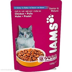 Iams Pouch - Ямс паучи для кошек старше 7 лет (с курицей)