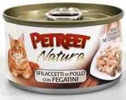 Petreet - Петрит консервы для кошек Куриная грудка с печенью