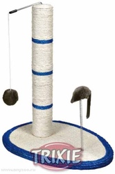 Trixie Когтеточка-столб д/кошек с игрушкой и мышкой на пружине, сизаль 50см