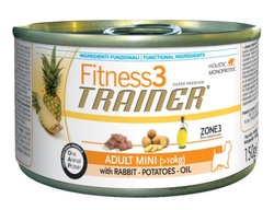 Trainer Fitness 3 Mini Adult Rabbit&Potatoes Консервы для собак мелких пород Кролик/картофель