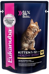 Eukanuba Cat Adult Пауч для котят с Курицей  в соусе