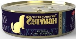 Четвероногий гурмаг консервы для Хорьков Голден Курица с Потрошками в желе 100гр