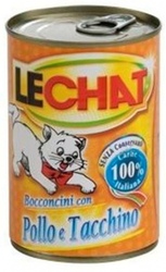 Lechat - Лешат консервы для кошек кусочки в соусе Курица/Индейка 400гр