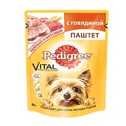 Pedigree Педигри пауч для взрослых собак мелких пород паштет Говядина