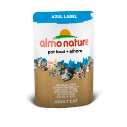 Almo Nature Azul Label  Пауч для кошек с курицей и тунцом