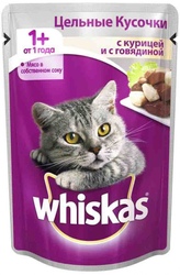 Whiskas Пауч д/кошек Курица/говядина в собственном соку