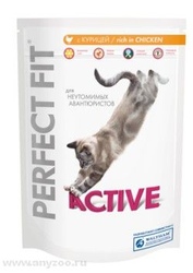 Perfect Fit Active сухой корм для активных кошек Курица