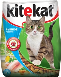 Kitekat  Китикет сухой корм для кошек Улов Рыбака (Рыбное ассорти)