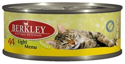 Berkley Light Adult Cat №14 Беркли Консервы для кошек Легкая формула Телятина и кролик №14