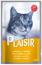 Plaisir Плезир консервы для кошек с курицей и ягненком (пауч)