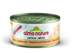 Almo Nature Legend Консервы для кошек с Тунцом и креветками 75% мяса