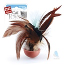 GiGwi Игрушка для кошек Неваляшка с перьями 15 см