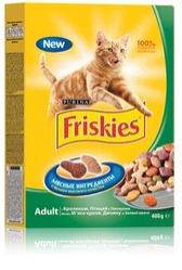 Friskies Adult Фрискис сухой корм для взрослых кошек Кролик, Курица с овощами