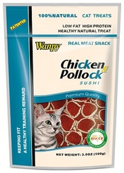 Wanpy Cat CC-05S Лакомство для кошек Суши Курица с сайдой