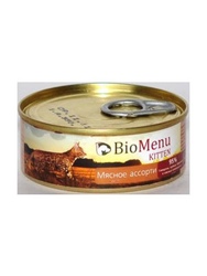 BioMenu Kitten Консервы для котят паштет Мясное ассорти