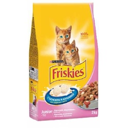 Friskies Adult Фрискис сухой корм для котят с Курицей и морковкой