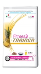 Trainer Fitness 3 Junior Medium/Maxi Duck/Rice Сухой корм для юниоров крупных/средних пород Утка/рис