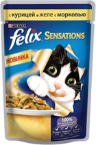 Felix Sensations Пауч для кошек Курица, морковь