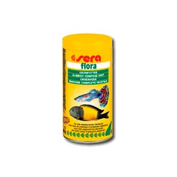 Sera Flora  Корм для рыб хлопьевидный растительный корм со спирулиной для всех растительных рыб