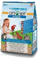 Cat`s Best universal - наполнитель древесный впитывающий ароматизированный (клубника)