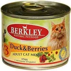 Berkley Veal & Firest Berries №6 Беркли консервы для кошек телятина с лесными ягодами №6