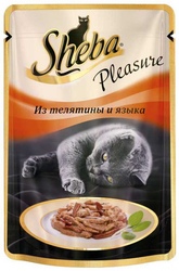Sheba - Шеба плежер пауч для кошек телятина/язык