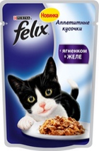 Felix Аппетитные кусочки Пауч для кошек Ягненок в желе
