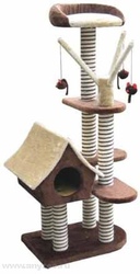 Игровая площадка д/кошек Sagarda коричневая/бежевая