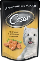 Cesar пауч для собак Курица/зелёные овощи